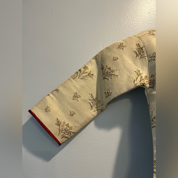 Toddler boy sherwani, size 1, Rajwadi, beige and red with pant - Picture 14 of 16